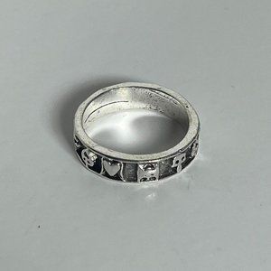 Y2K Abstract Art Silver Ring